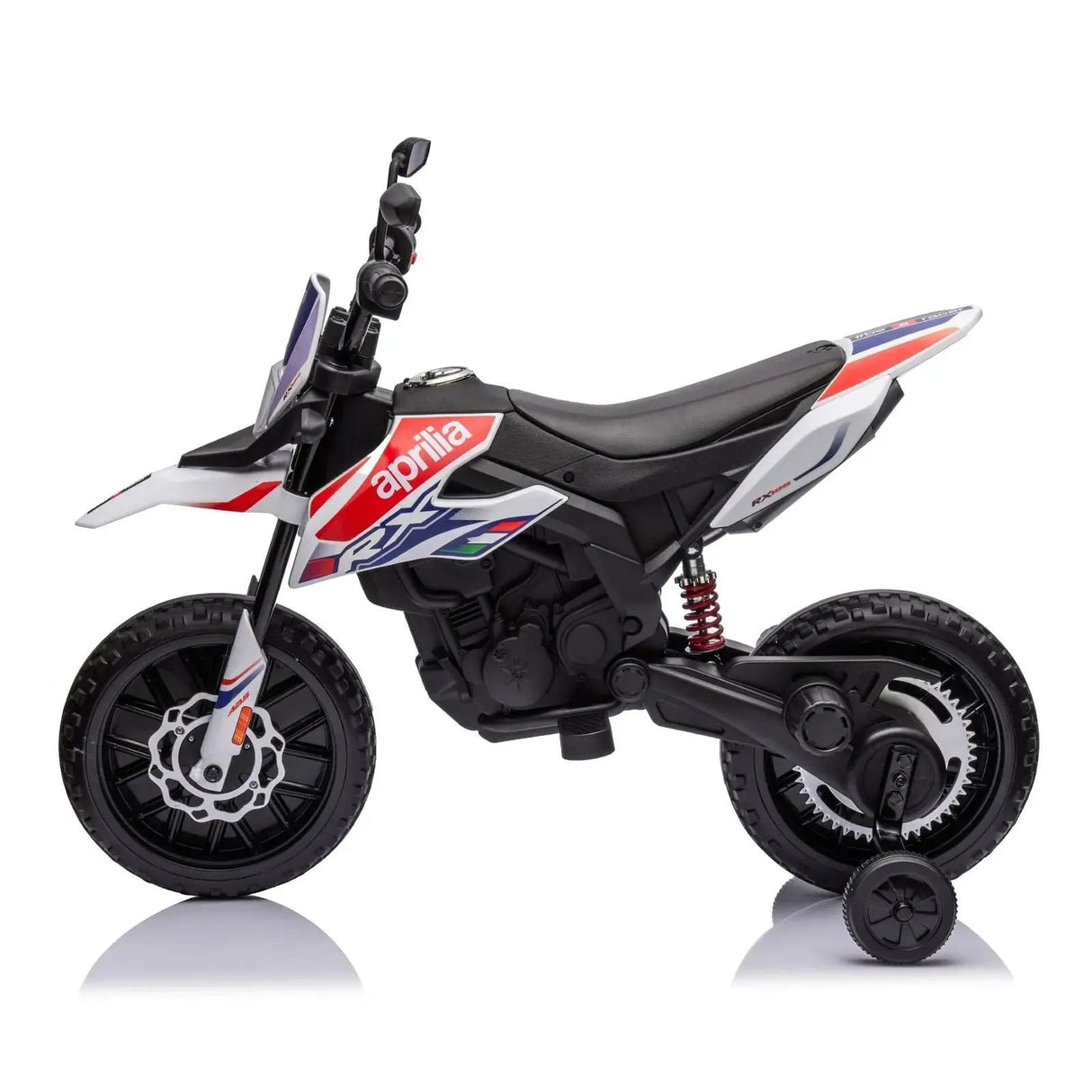 12V Kids Aprilia Ride-On Sport Edition Motorcycle with EVA Tires, LED Lights, Music