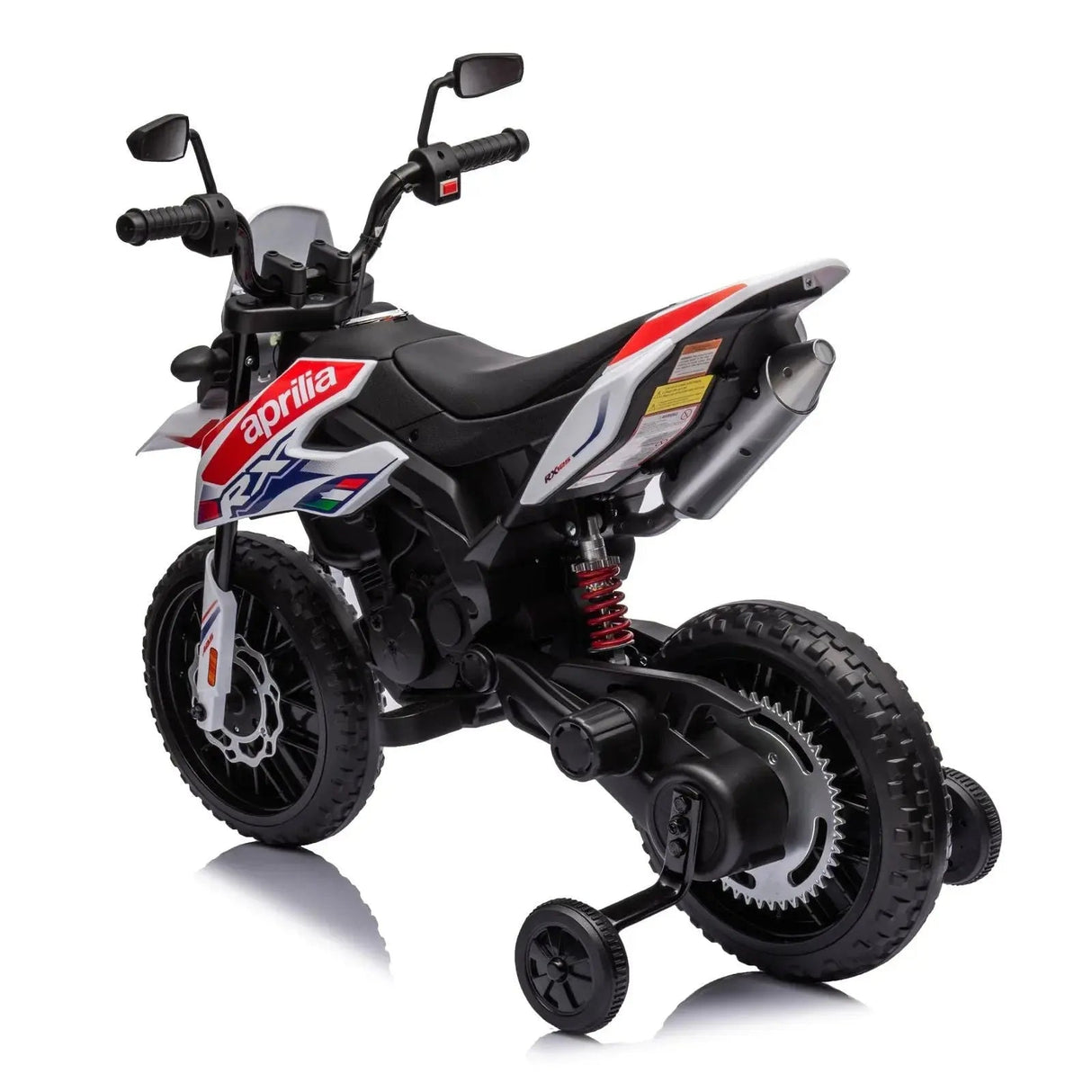 12V Kids Aprilia Ride-On Sport Edition Motorcycle with EVA Tires, LED Lights, Music