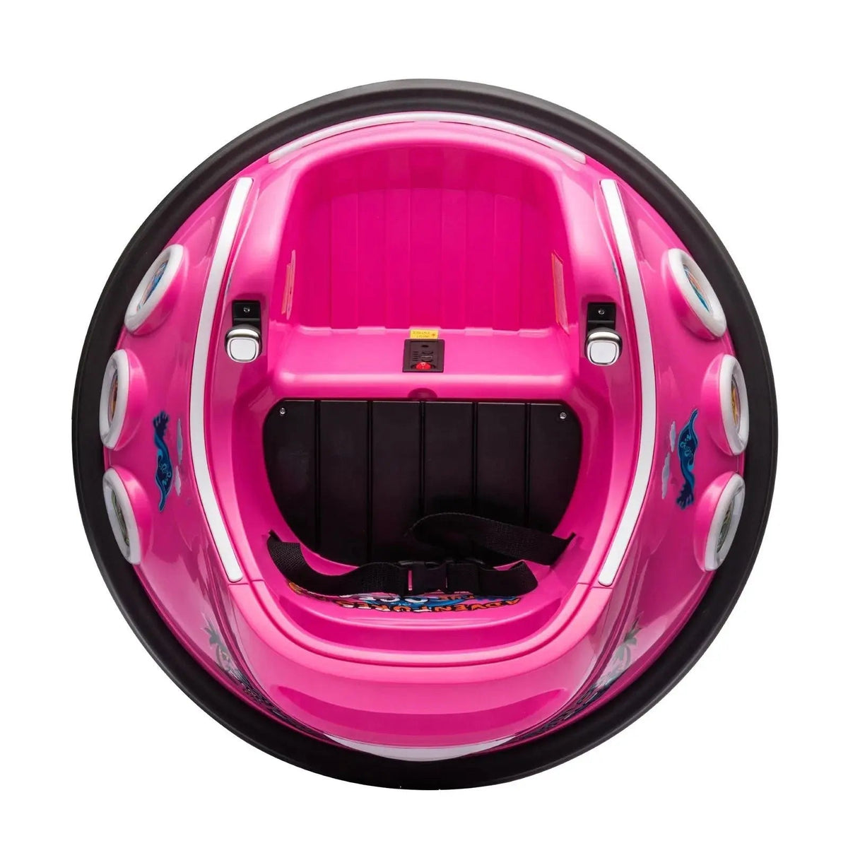Pink 12V 360° Spin Electric Rechargeable Ride-On Bumper Car with LED Lights, Music, Remote Control