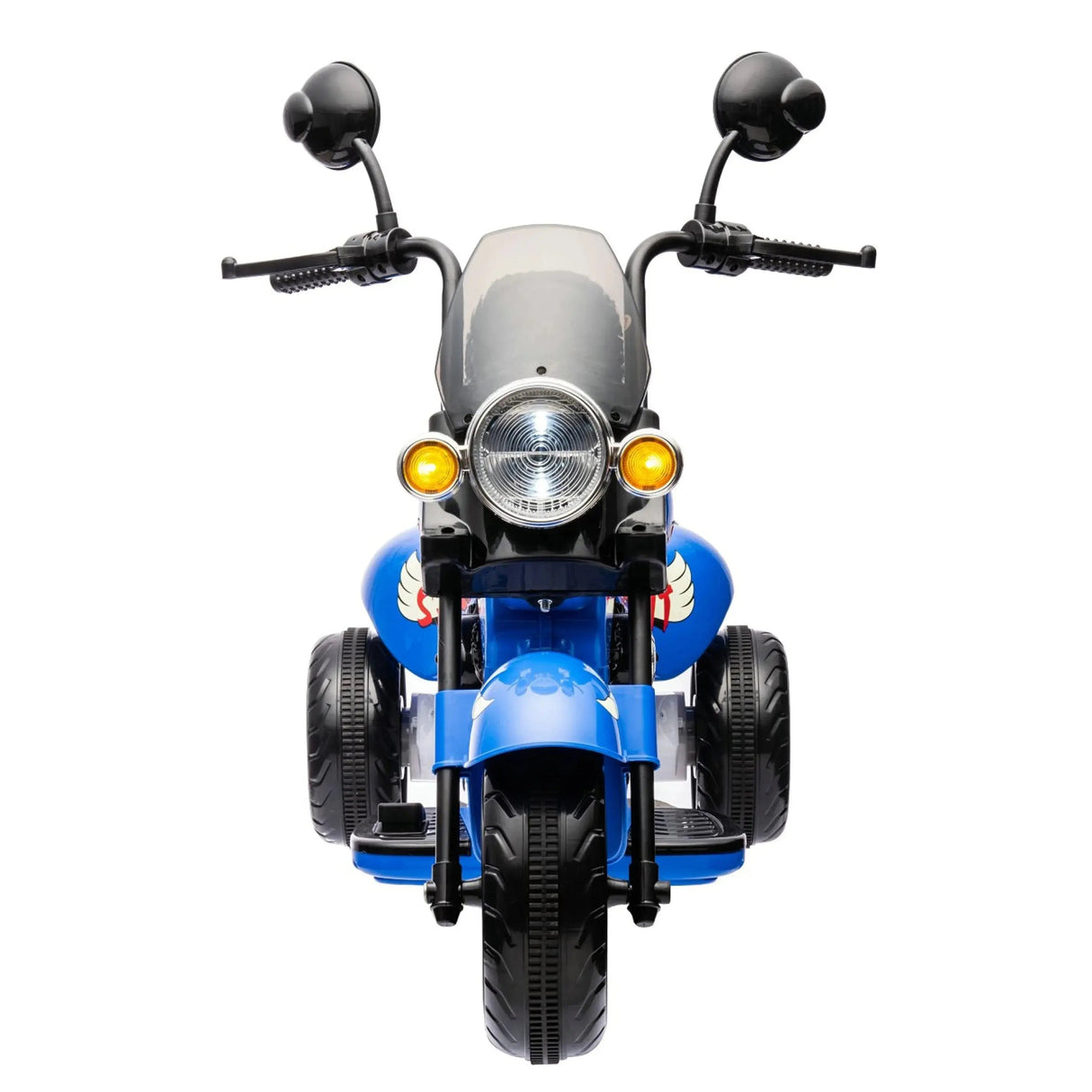 12V 35W Kids 3-Wheel Chopper-Style Cruiser Ride-On Motorcycle with LED Lights