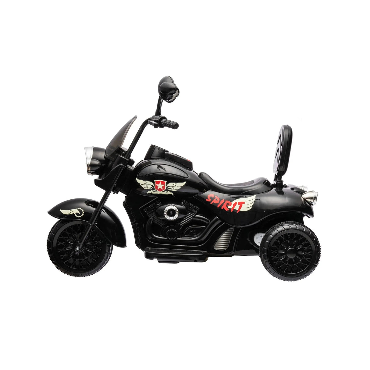 12V 35W Kids 3-Wheel Chopper-Style Cruiser Ride-On Motorcycle with LED Lights