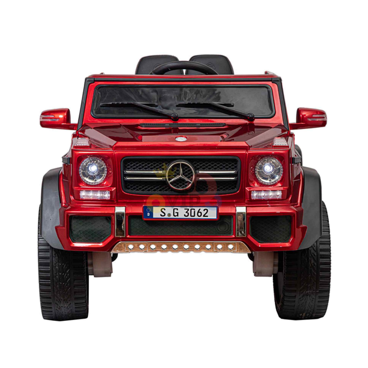 Burgundy Red 12V Mercedes Benz Maybach G650s Kids 4X4 Ride on Car with Rubber Wheels, Remote