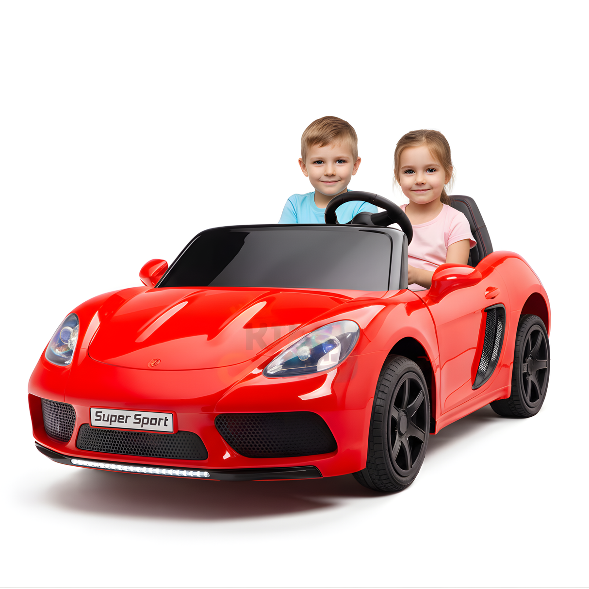 Red 24V/180W SuperSport XXL Big Kids Ride-On Car W/ Real Rubber Tires & Brushless Motor