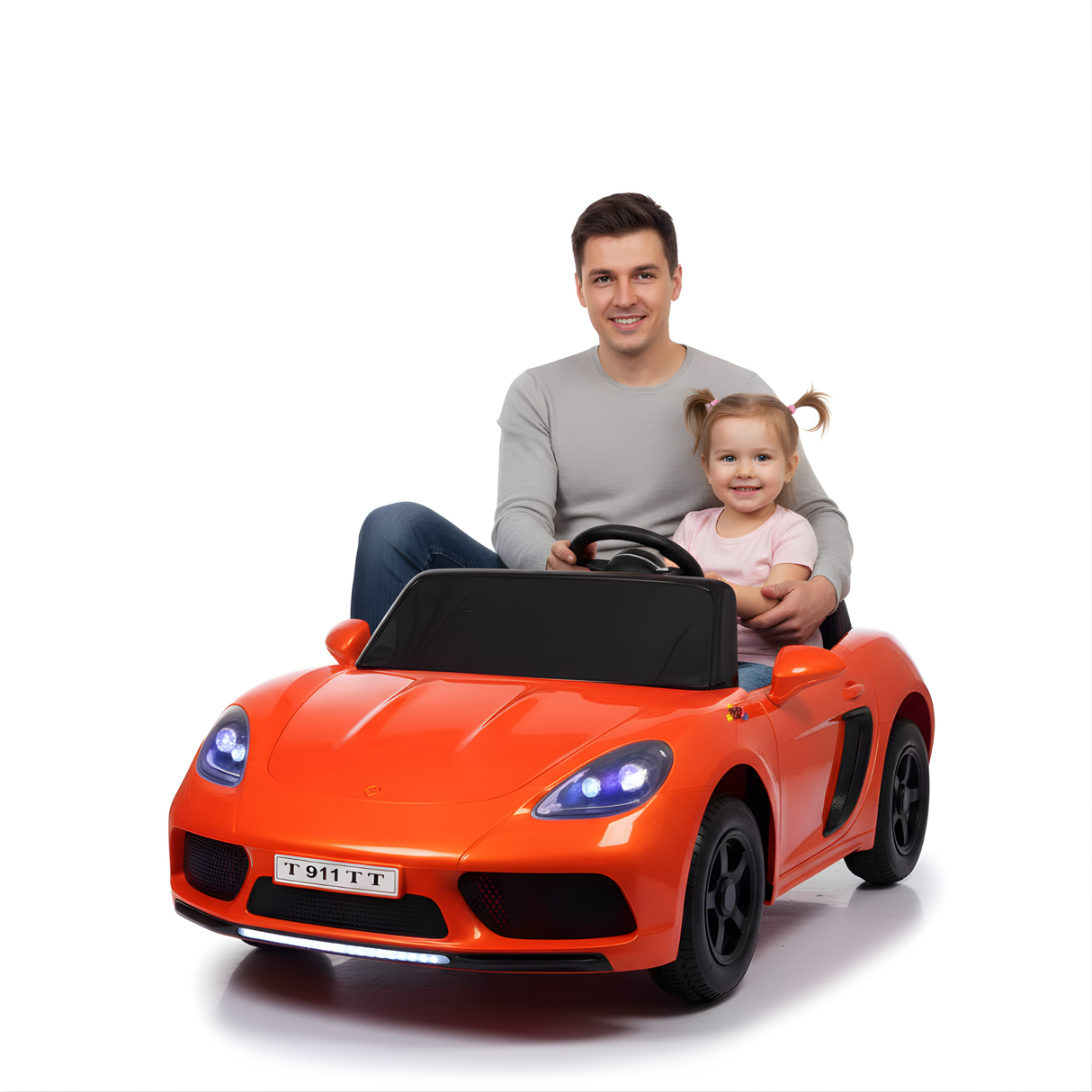 Orange 24V/180W SuperSport XXL Big Kids Ride-On Car W/ Real Rubber Tires & Brushless Motor