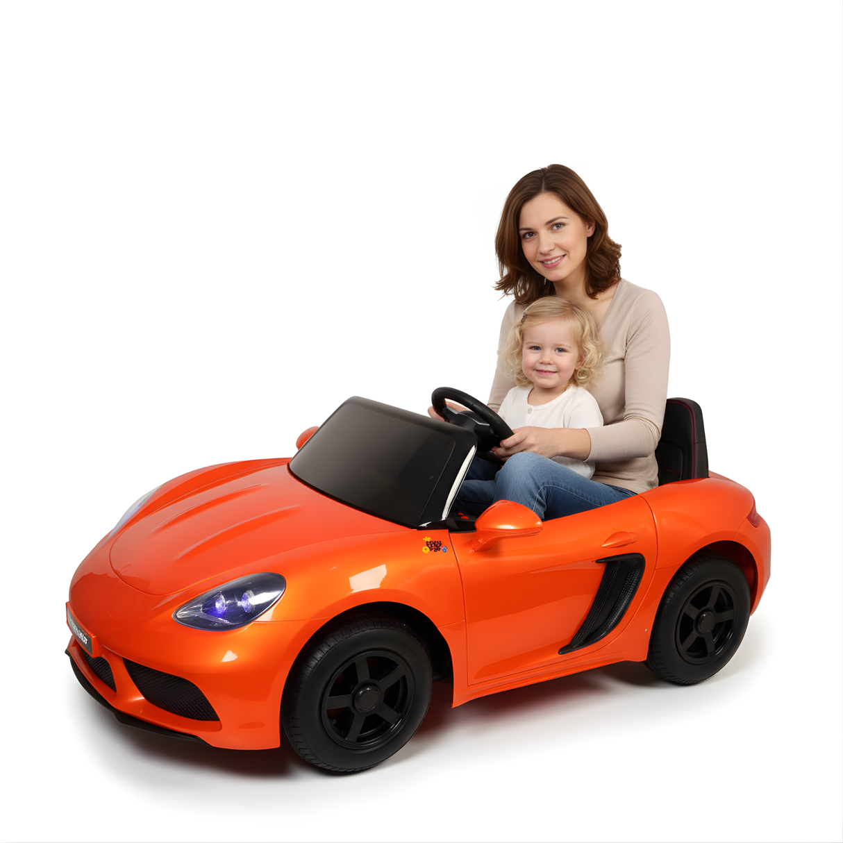 Orange 24V/180W SuperSport XXL Big Kids Ride-On Car W/ Real Rubber Tires & Brushless Motor