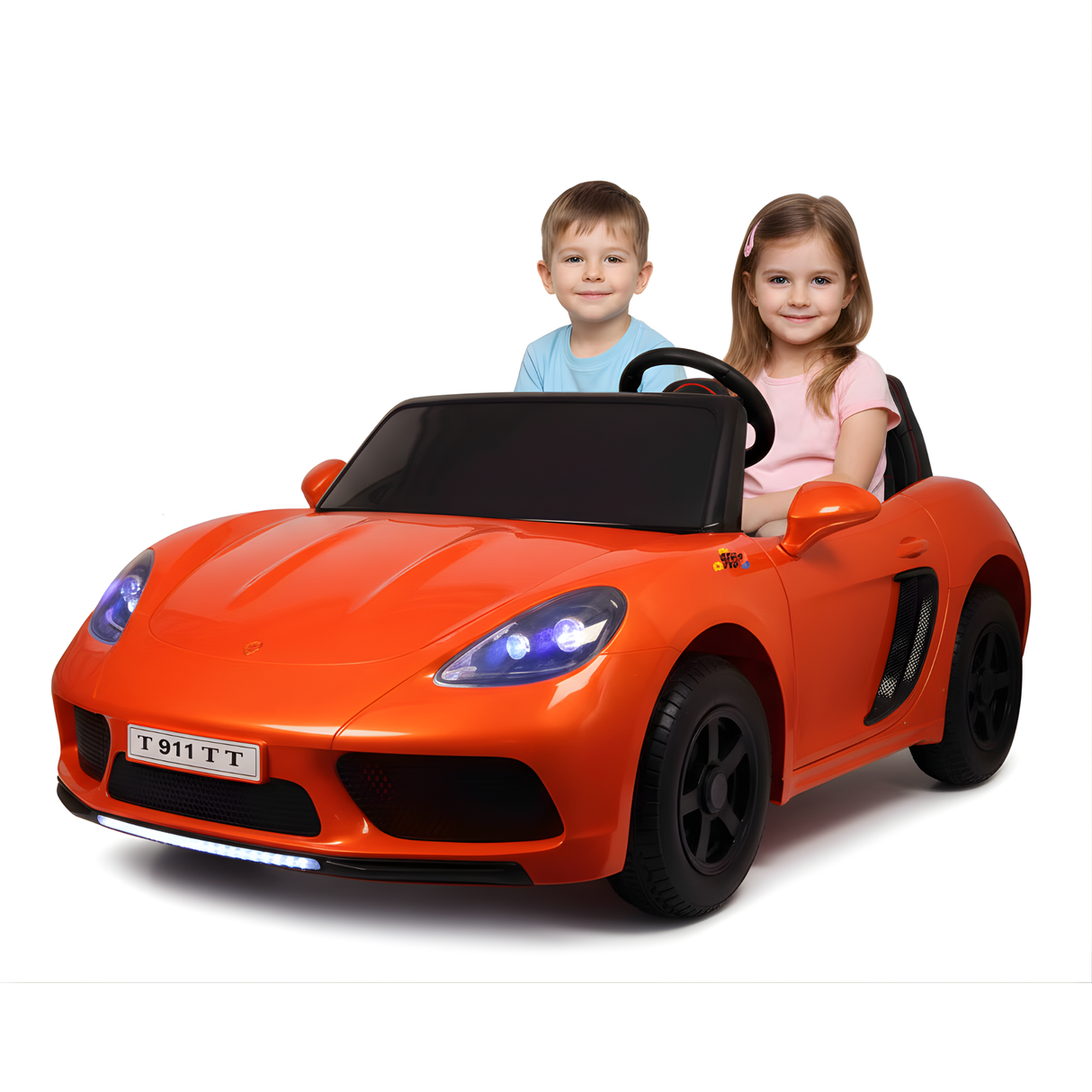 Orange 24V/180W SuperSport XXL Big Kids Ride-On Car W/ Real Rubber Tires & Brushless Motor