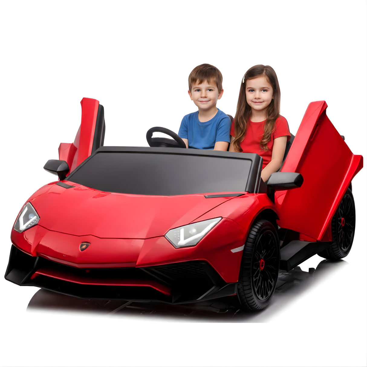 Red 24V/180W Lamborghini SV Limited Edition XXL Ride-On Supercar with Air-Filled Rubber Tires — 9MPH