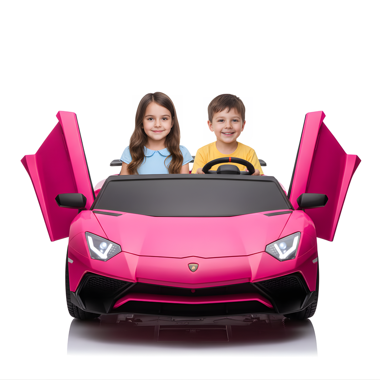 Pink 24V/180W Lamborghini SV Limited Edition XXL Ride-On Supercar with Air-Filled Rubber Tires — 9MPH