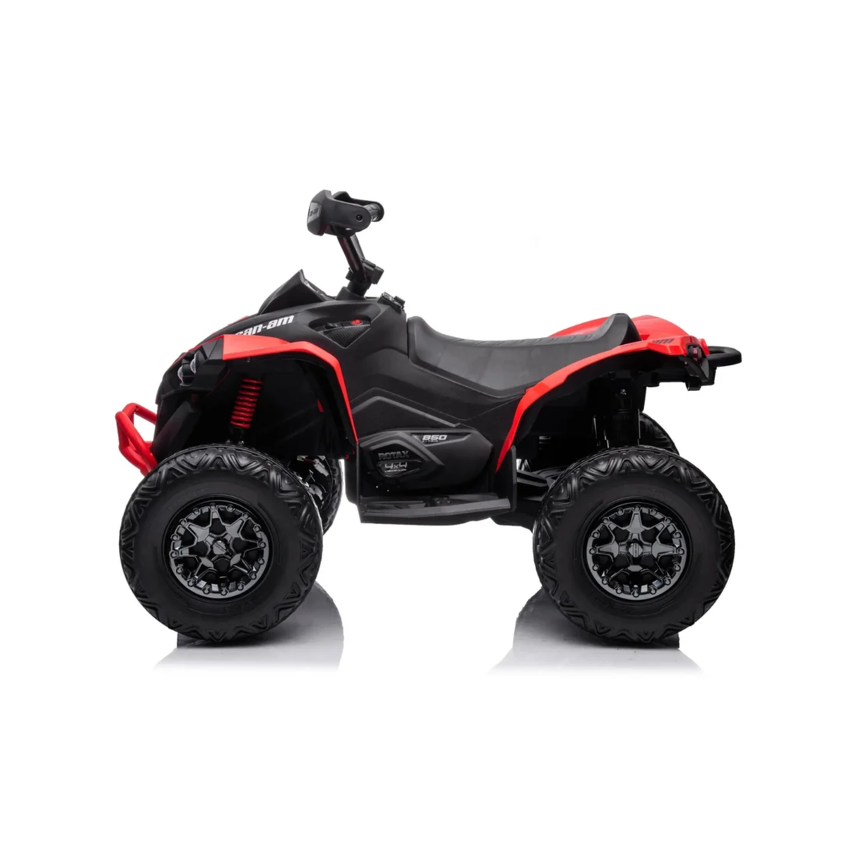 Red 24V Can-Am Renegade 4X4 Premium Edition Ride-On Quad ATV for Kids with EVA Tires, Lights, Music
