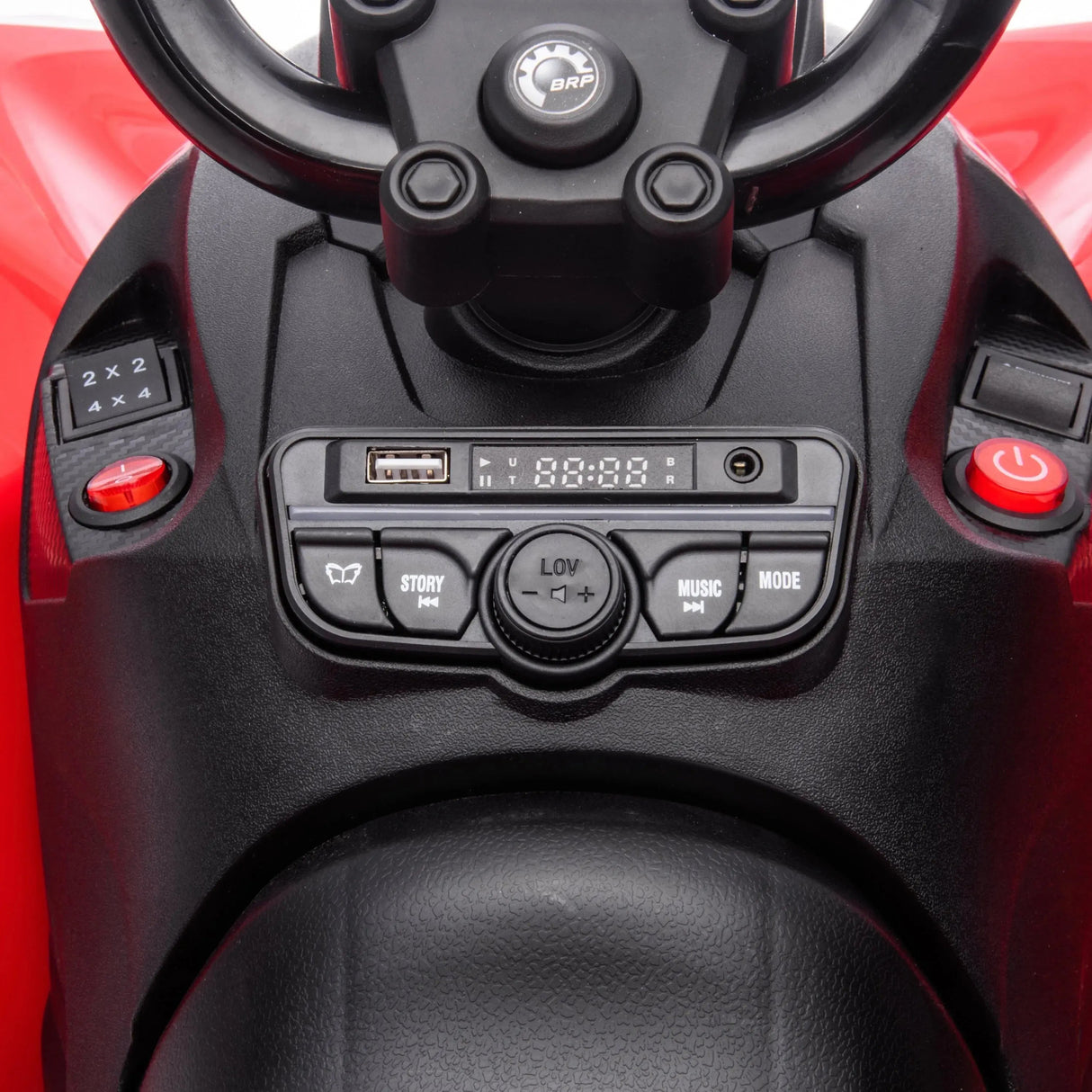 24V Can-Am Renegade 1-Seater 4X4 Quad ATV with EVA Tires, LED Lights, Music