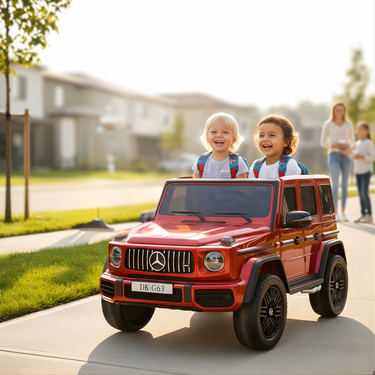 Red 24V/4x4 Official Mercedes Benz G63 Ride On Car with EVA Wheels, Music & RC