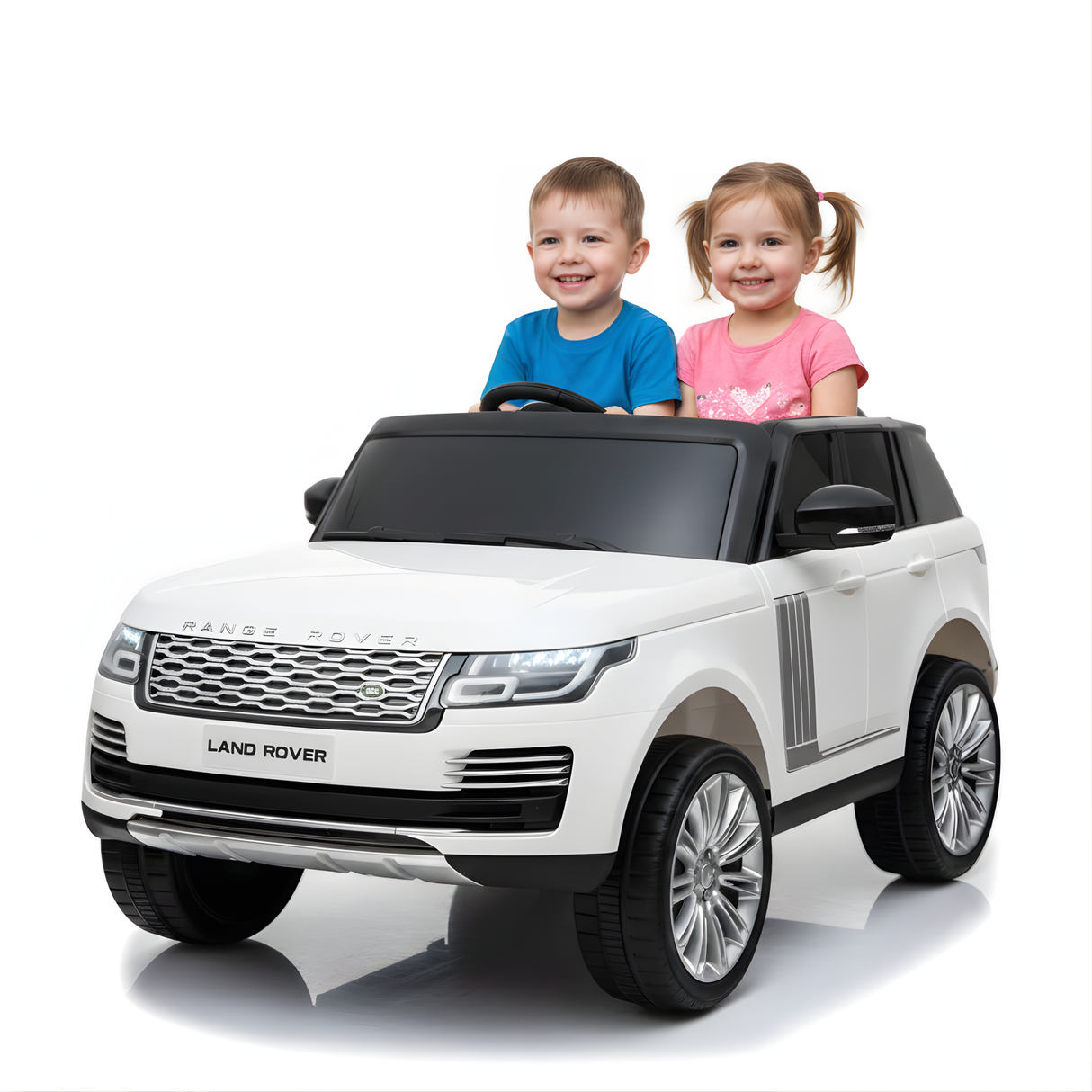 White 24V XXL Range Rover MP4 Edition Ride-On Car Fully Loaded with EVA Wheels, Music & Remote