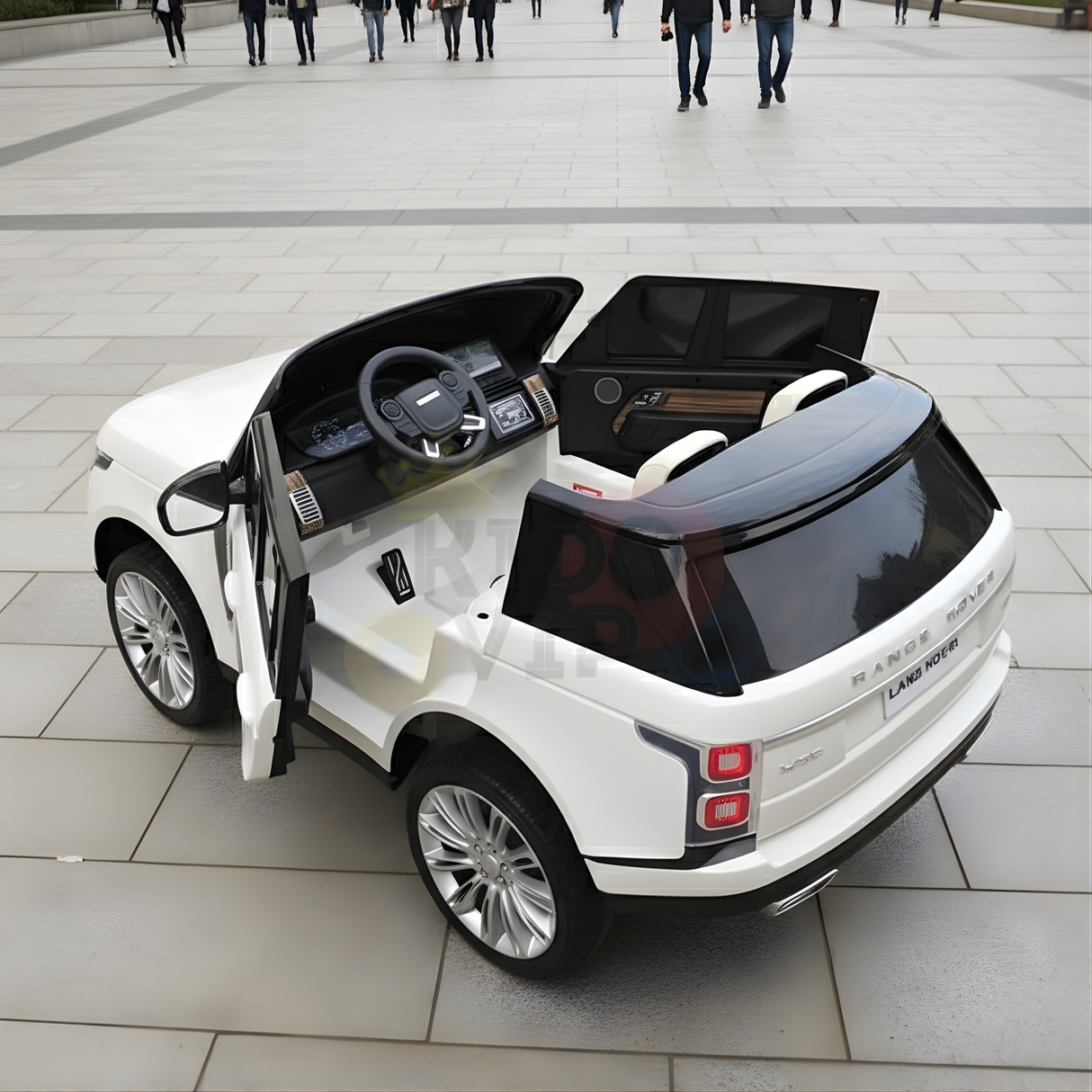 White 24V XXL Range Rover MP4 Edition Ride-On Car Fully Loaded with EVA Wheels, Music & Remote