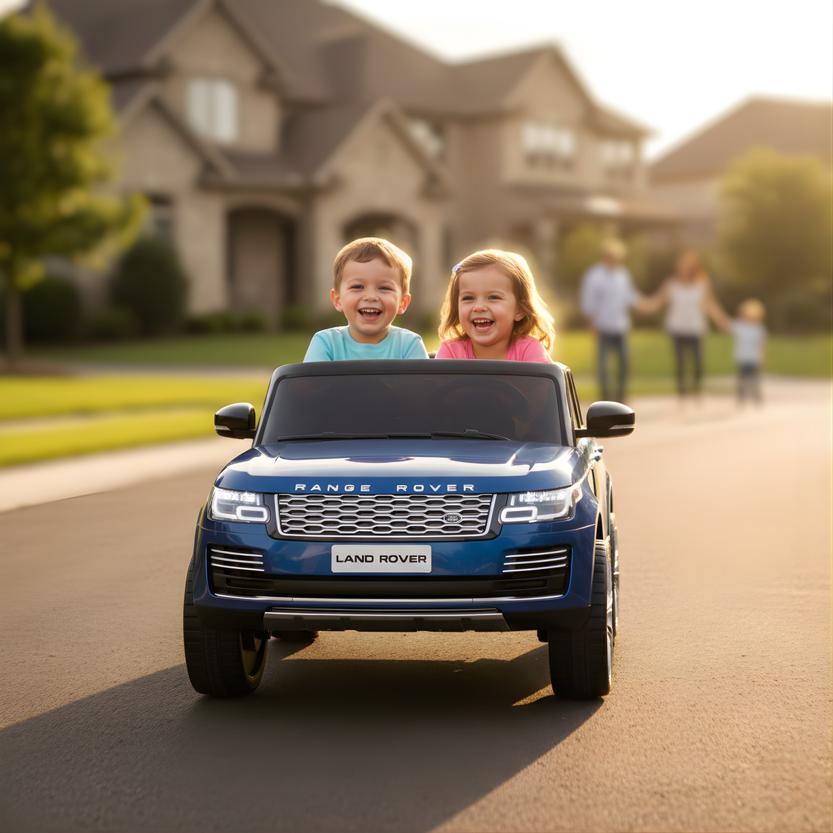 Blue 24V XXL Range Rover MP4 Edition Ride-On Car Fully Loaded with EVA Wheels, Music & Remote