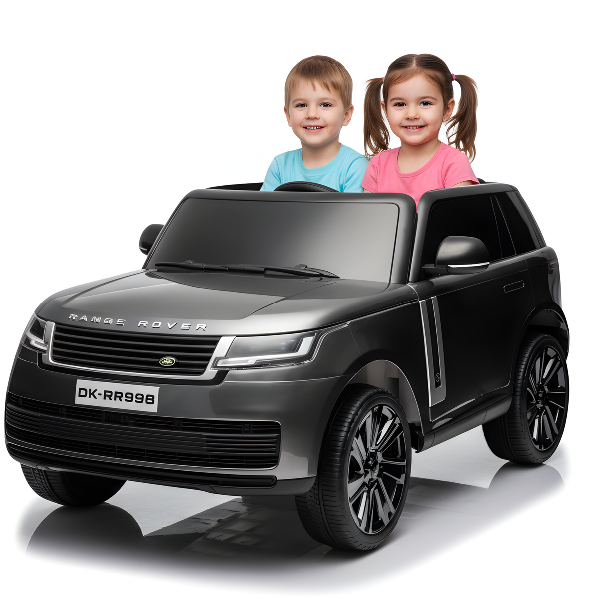 Gray 24V Range Rover Ride-On SUV with EVA Wheels, Music & Parental Control