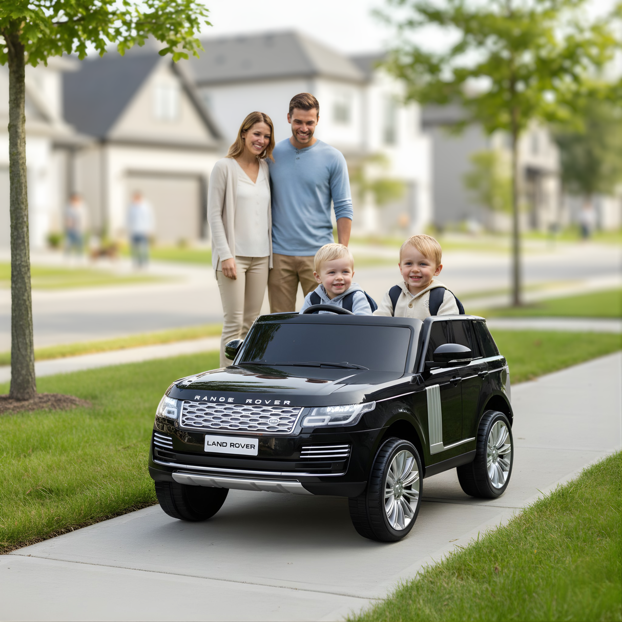 Black 24V XXL Range Rover MP4 Edition Ride-On Car Fully Loaded with EVA Wheels, Music & Remote