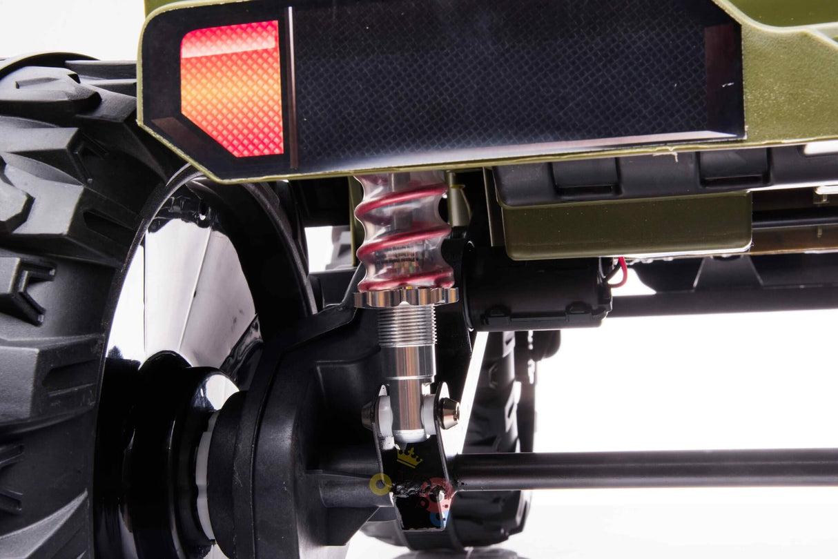 Green 24V/4WD Xtreme Ride on Truck, Eva Wheels and Leather Seats