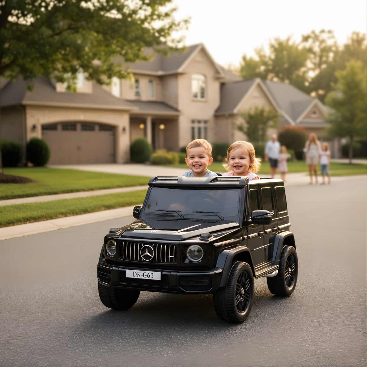 Black 2x24V/4WD Platinum XXL Mercedes G63 Ride On Truck with MP4, EVA Wheels & Leather Seats