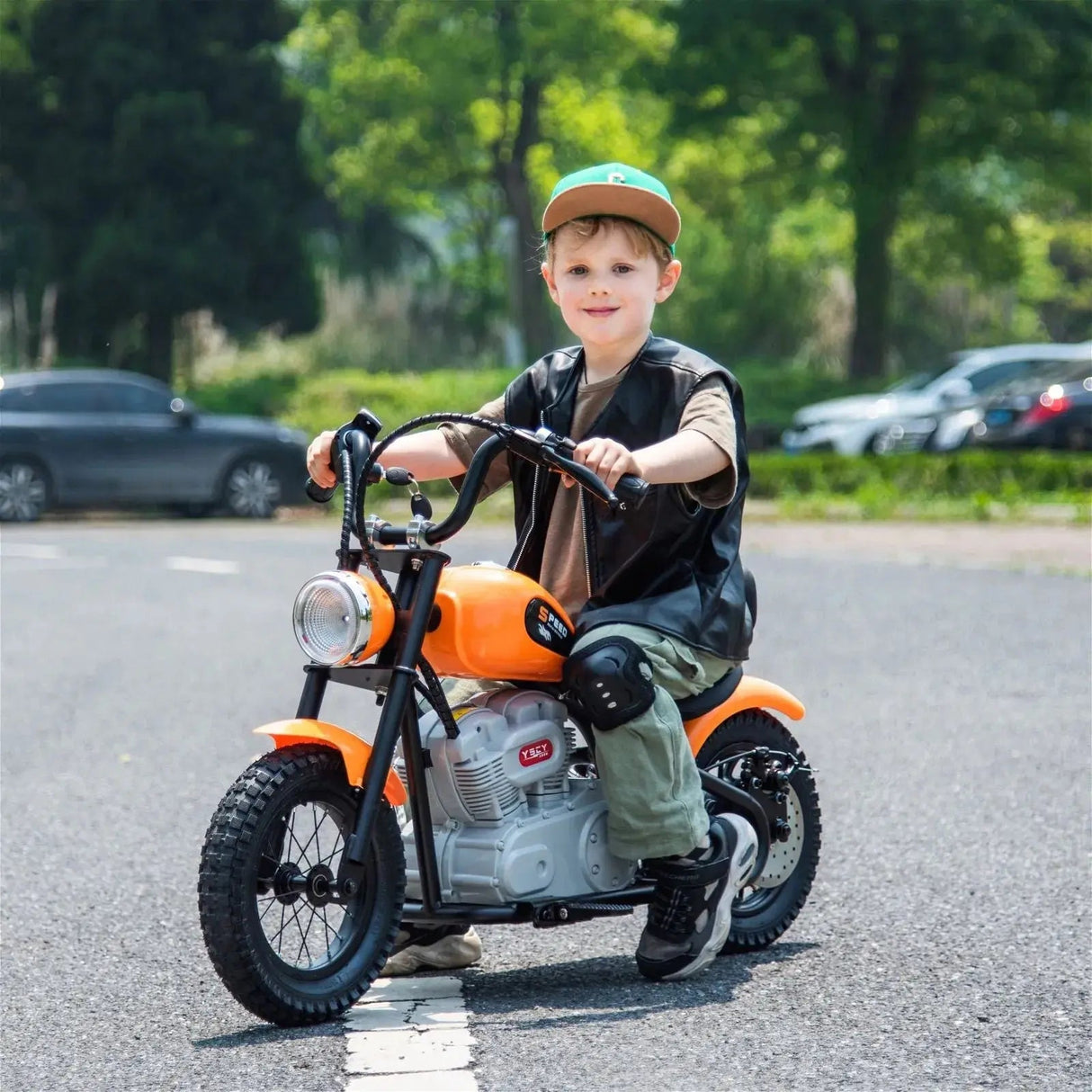 36V 350W E-Chopper Motorbike with Air-Filled Rubber Tires, Brushless Motor