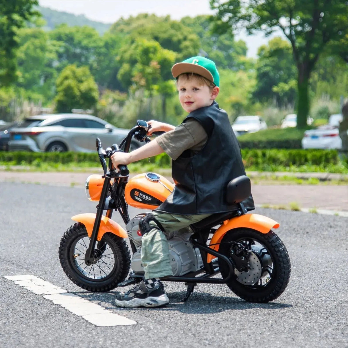 36V 350W E-Chopper Motorbike with Air-Filled Rubber Tires, Brushless Motor