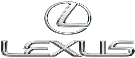 The image shows the Lexus logo. It consists of a stylized L enclosed in an oval shape above the brand name Lexus in bold, metallic lettering.