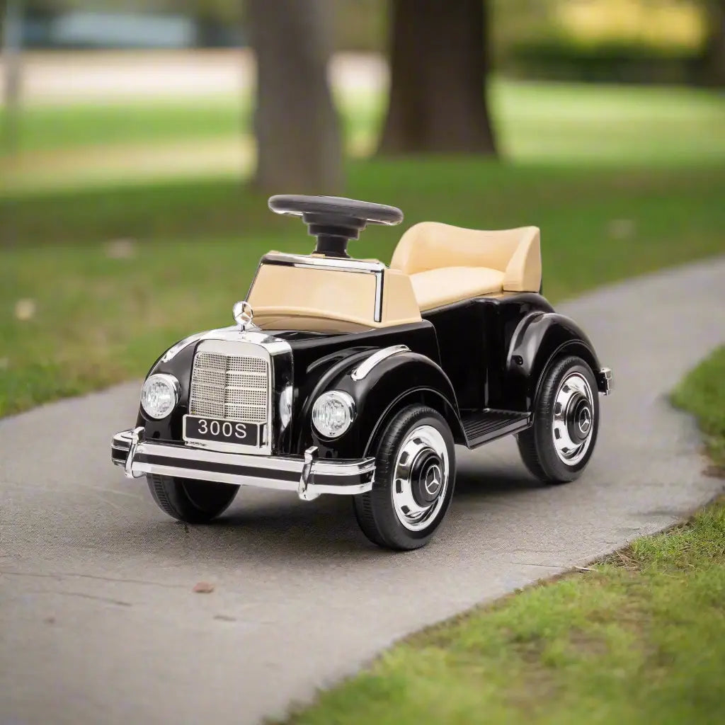 6V Mercedes Benz 300S Toddlers 1-Seater Mini Ride-On Car with LED Lights, Music