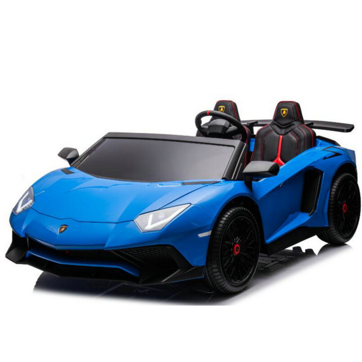 Blue 24V/180W Lamborghini SV Limited Edition XXL Ride-On Supercar with Air-Filled Rubber Tires — 9MPH
