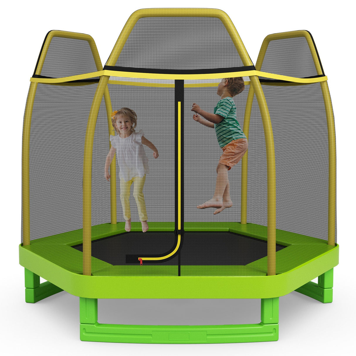 7 Feet Kids Recreational Bounce Jumper Trampoline-Green