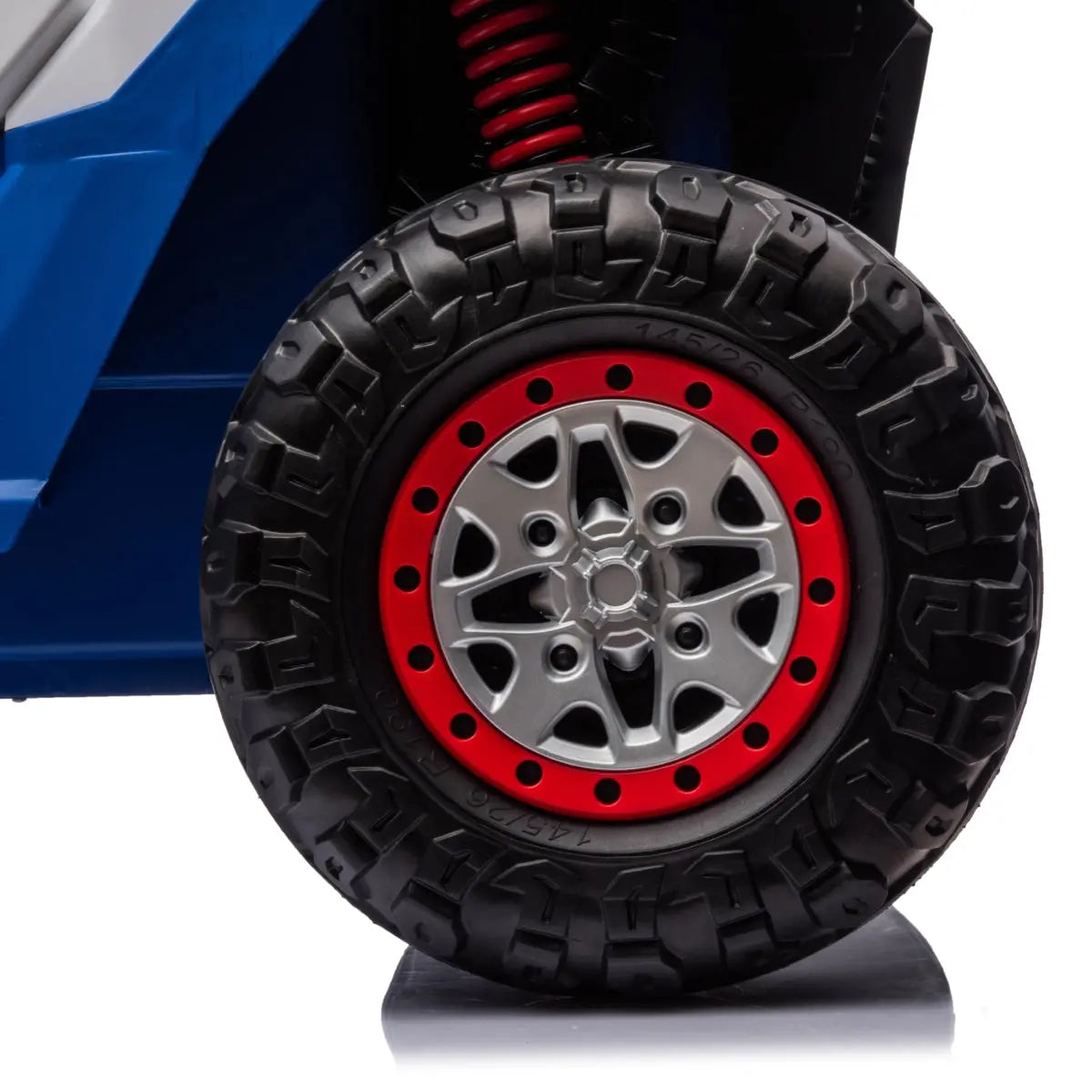 24V Kids Storm Police 4X4 2-Seater UTV with EVA Tires, Emergency Siren, Lights, Music, Remote