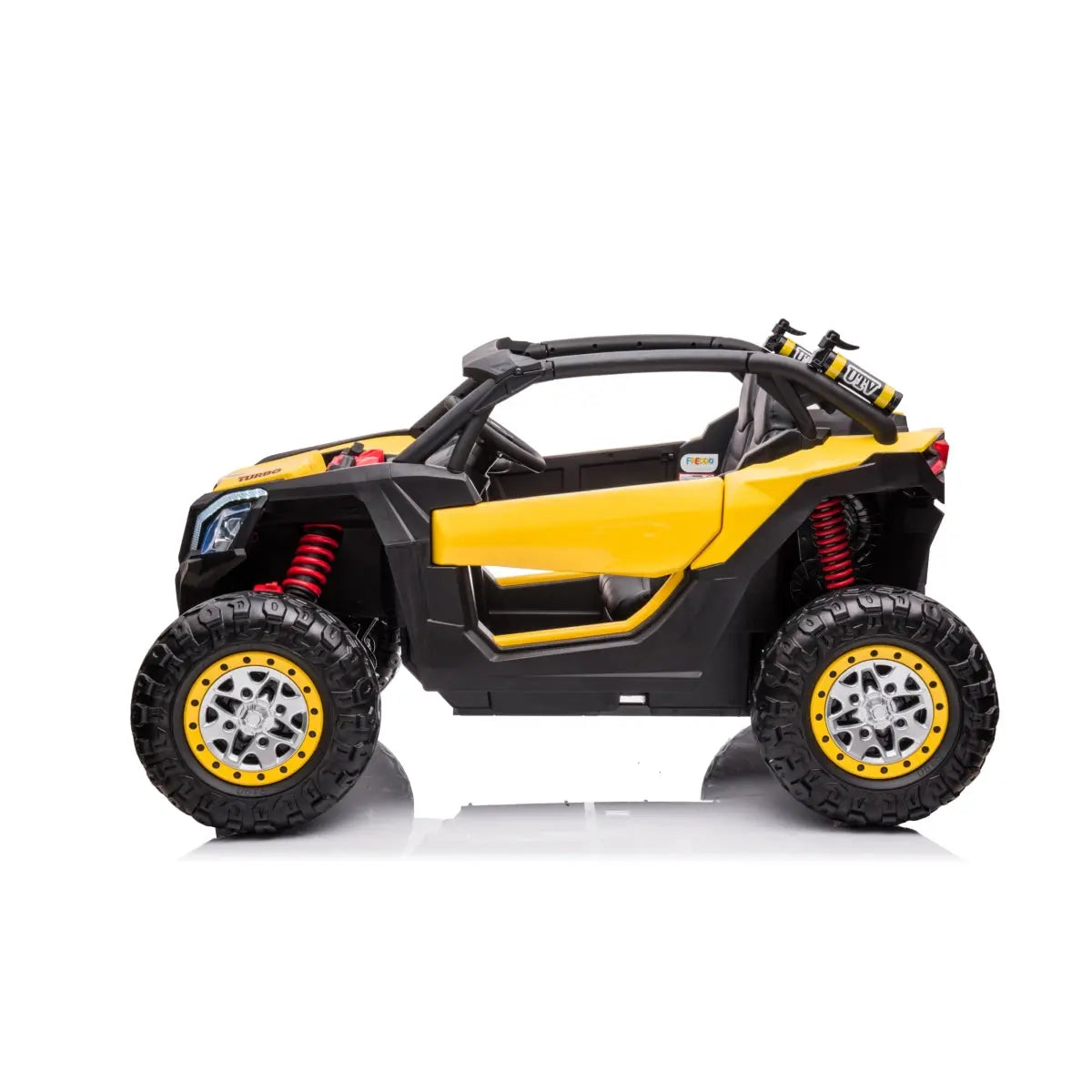 24V Kids Storm 4X4 2-Seater UTV with EVA Tires, Emergency Siren, Lights, Music, Remote