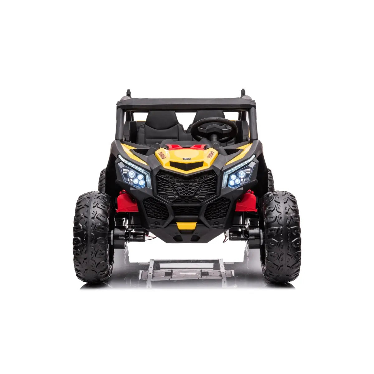 24V Kids Storm 4X4 2-Seater UTV with EVA Tires, Emergency Siren, Lights, Music, Remote