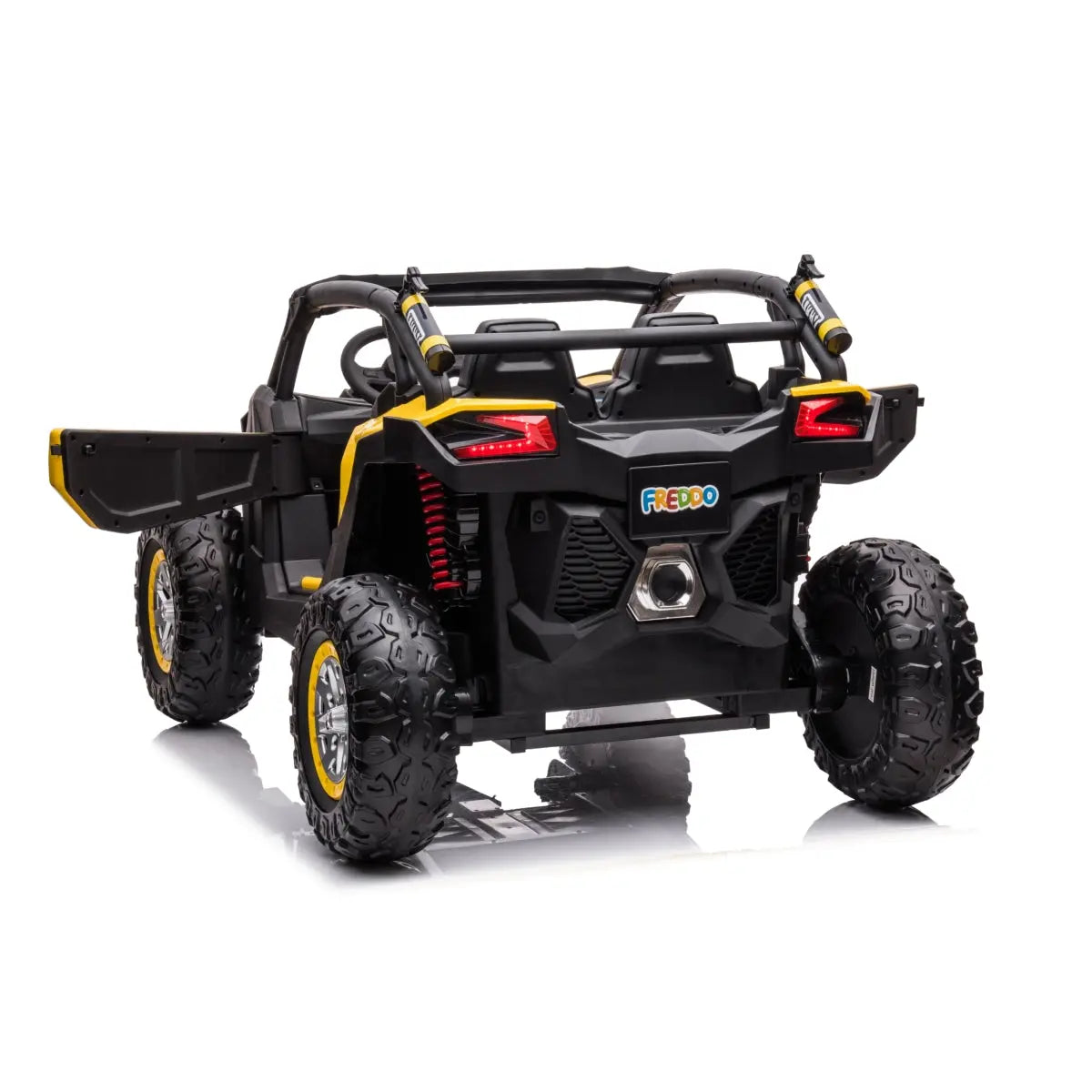 24V Kids Storm 4X4 2-Seater UTV with EVA Tires, Emergency Siren, Lights, Music, Remote