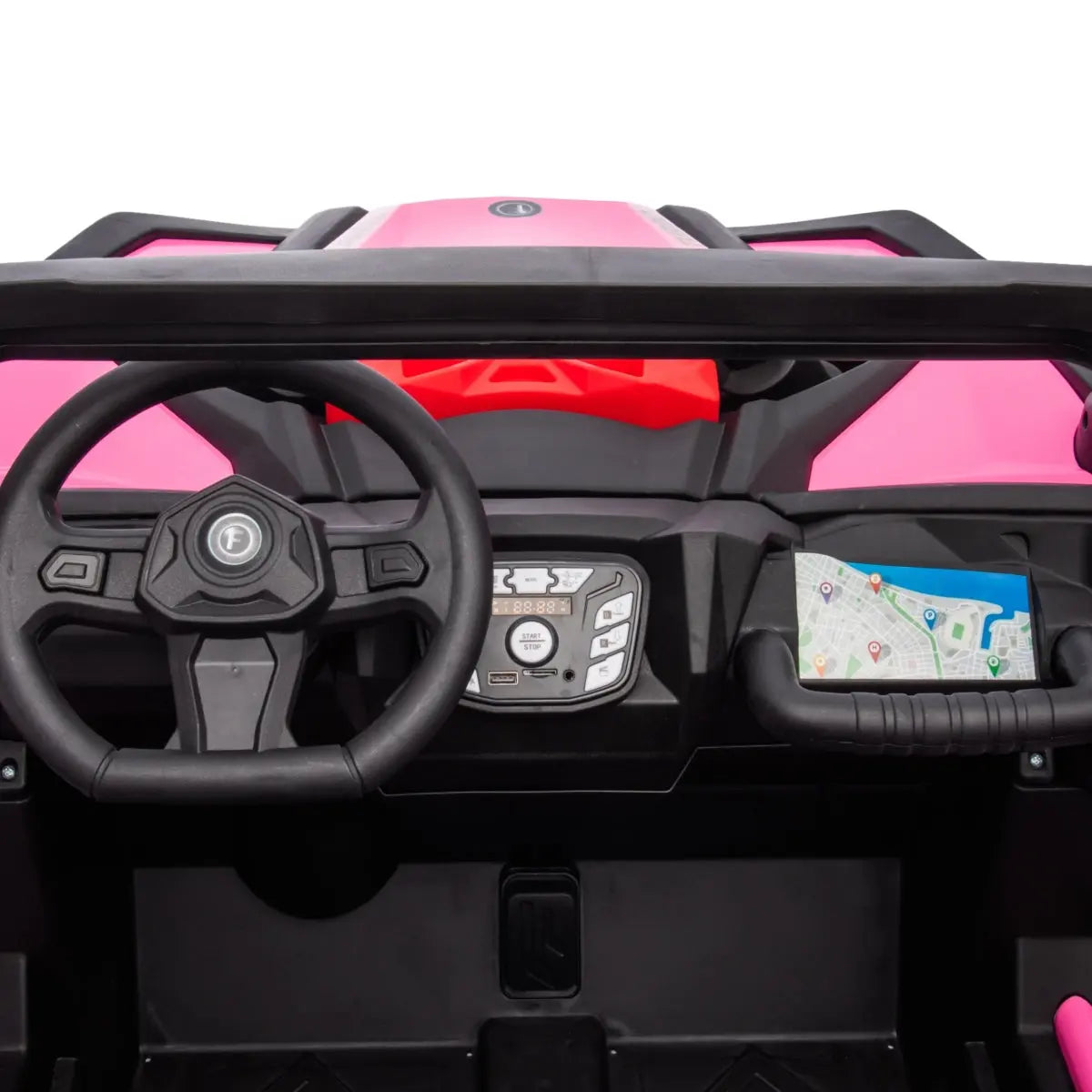 24V Kids Storm 4X4 2-Seater UTV with EVA Tires, Emergency Siren, Lights, Music, Remote