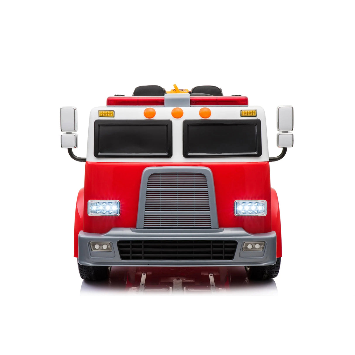 24V Kids 2-Seater Ride-On Fire Truck with EVA Tires, LED Lights, Music, Remote