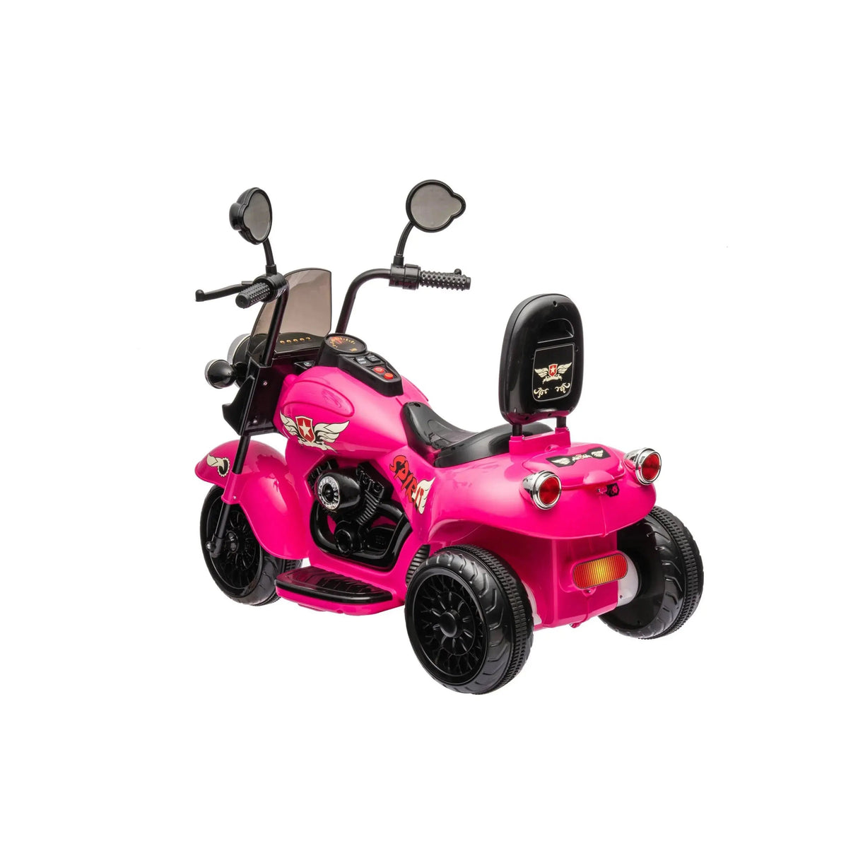 12V 35W Kids 3-Wheel Chopper-Style Cruiser Ride-On Motorcycle with LED Lights