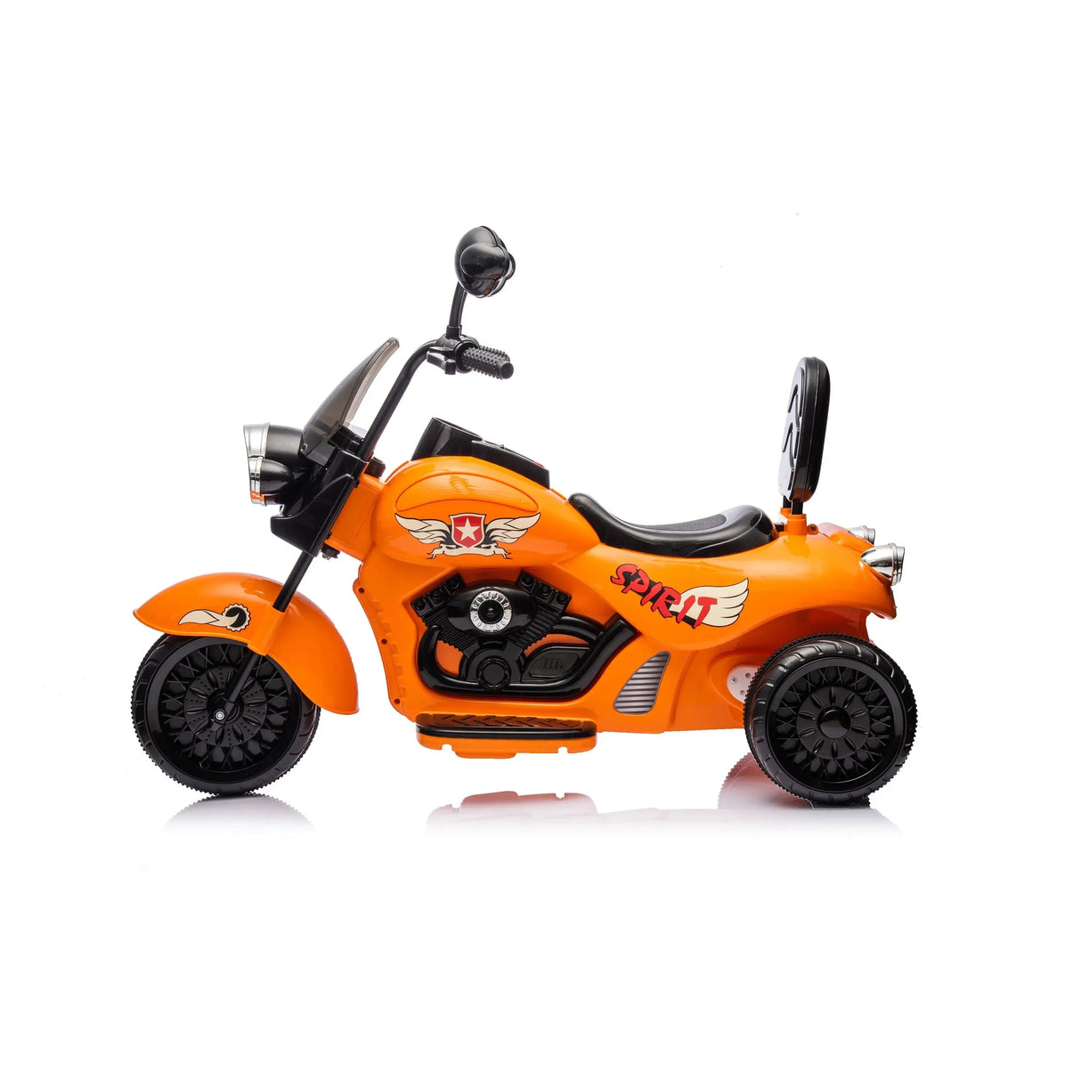 12V 35W Kids 3-Wheel Chopper-Style Cruiser Ride-On Motorcycle with LED Lights