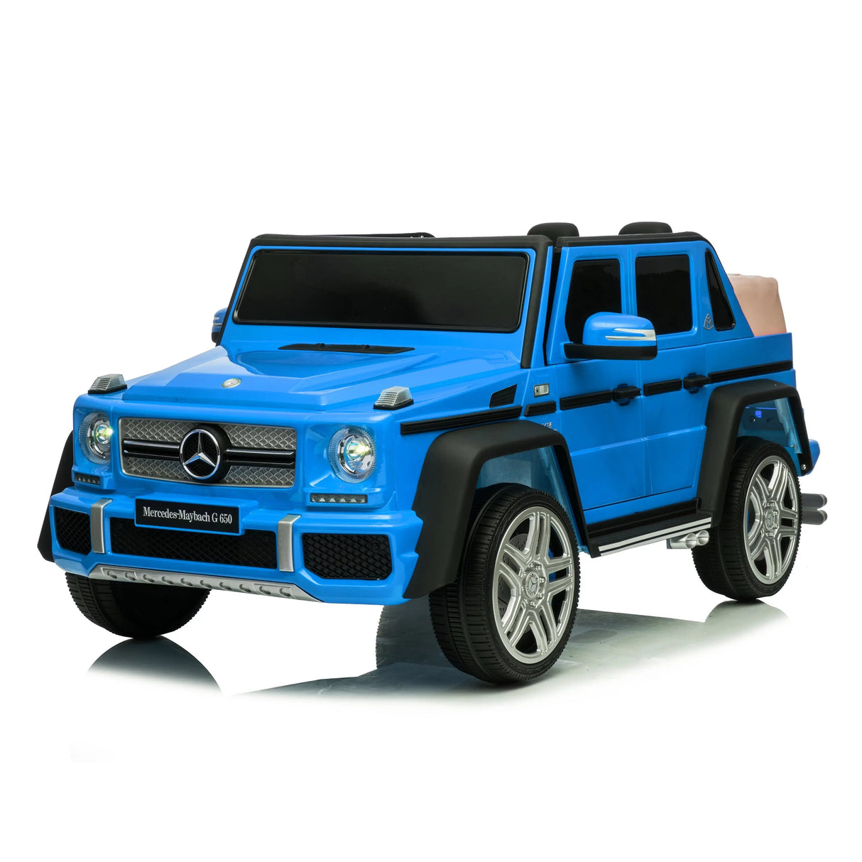 12V Mercedes Maybach G650 Landaulet 1-Seater 4X4 Ride-On Truck with EVA Tires, LED Lights, Music, Remote