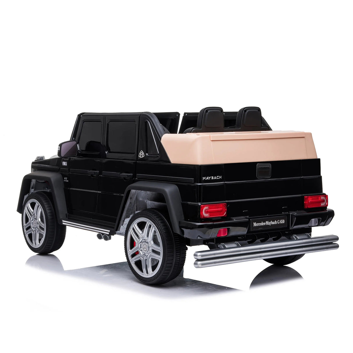 12V Mercedes Maybach G650 Landaulet 1-Seater 4X4 Ride-On Truck with EVA Tires, LED Lights, Music, Remote