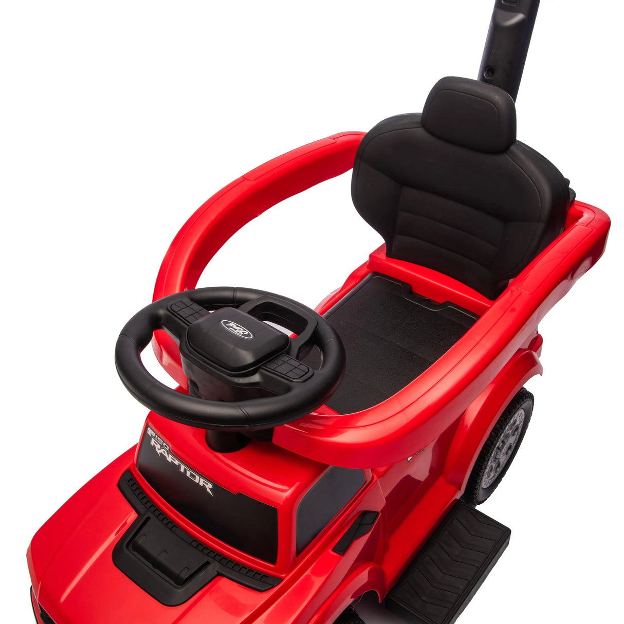 3-In-1 Licensed Ford Raptor Ride-On Push Car with Detachable Parent Handle, Guardrails
