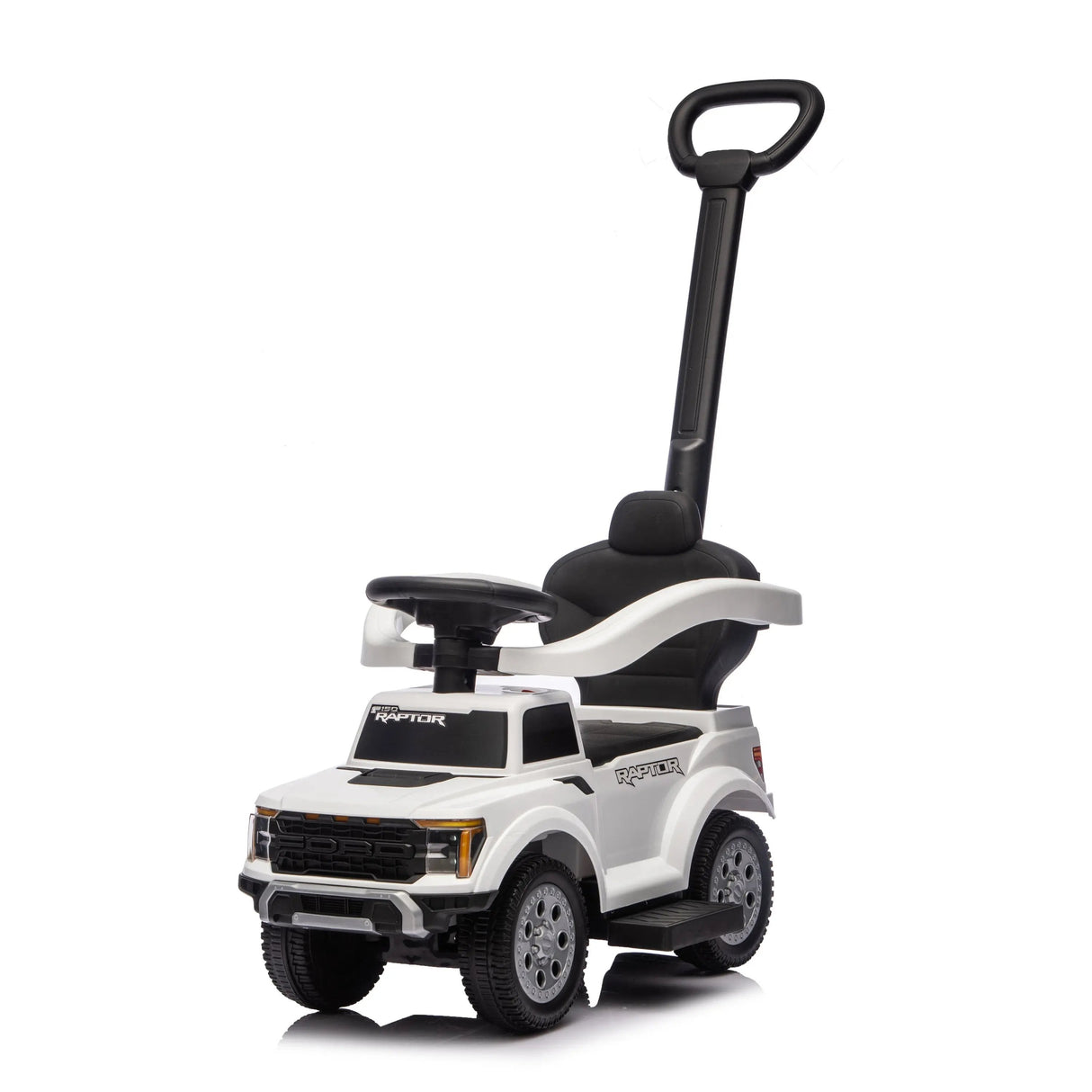 3-In-1 Licensed Ford Raptor Ride-On Push Car with Detachable Parent Handle, Guardrails
