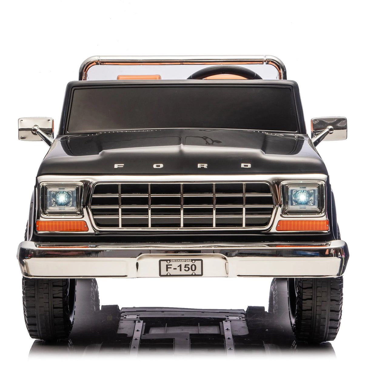 24V Ford 150 Vintage 2-Seater 4X4 AWD Ride-On Truck with EVA Tires, Music, Remote