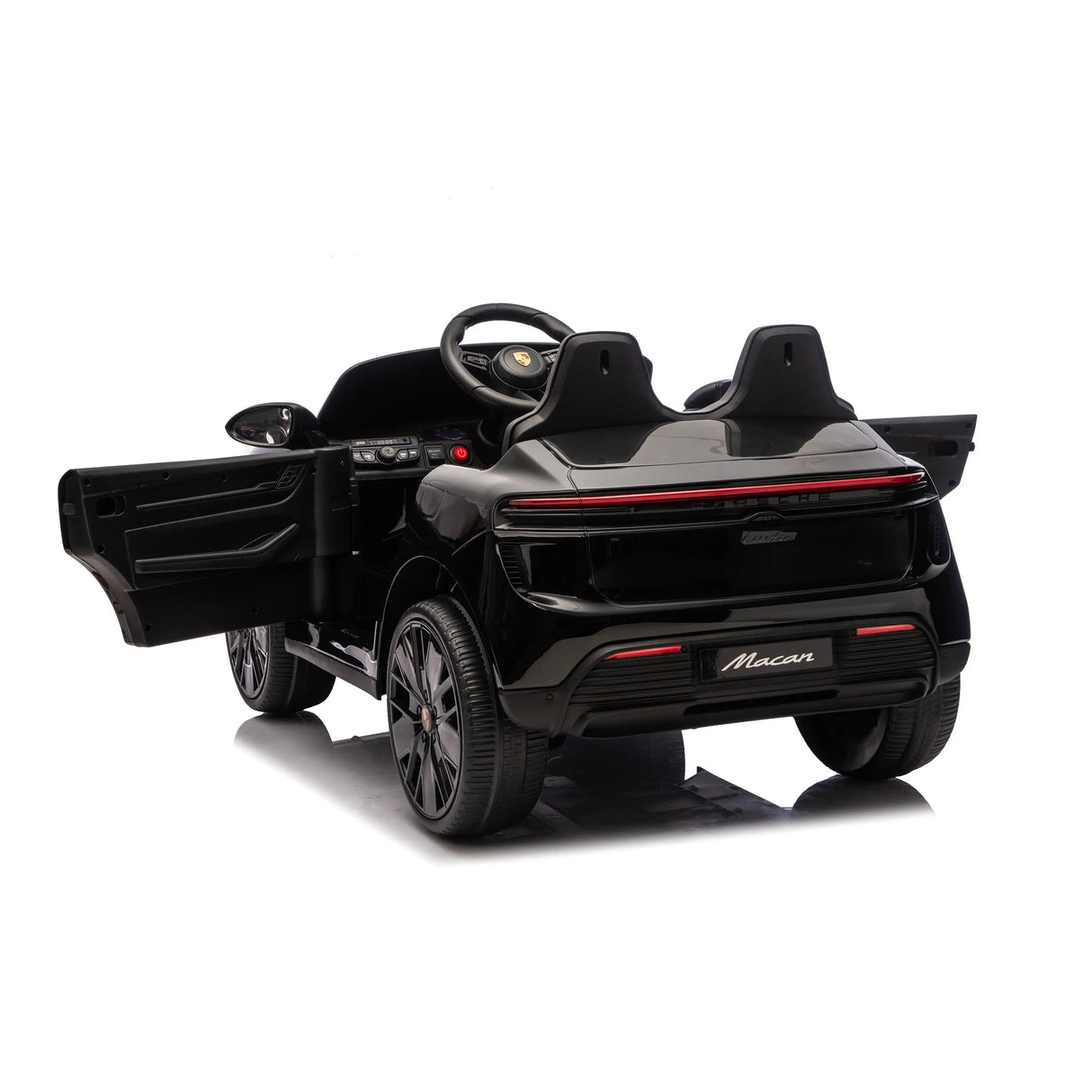 24V Porsche Macan Turbo EV Ride-On SUV with EVA Tires, LED Lights, Music, Remote