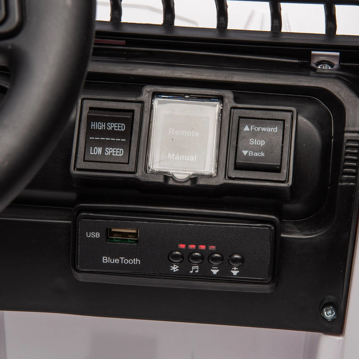 12V Kids Ranger 4X4 Ride-On Jeep-Style Truck with EVA Tires, LED Lights, Music, Remote