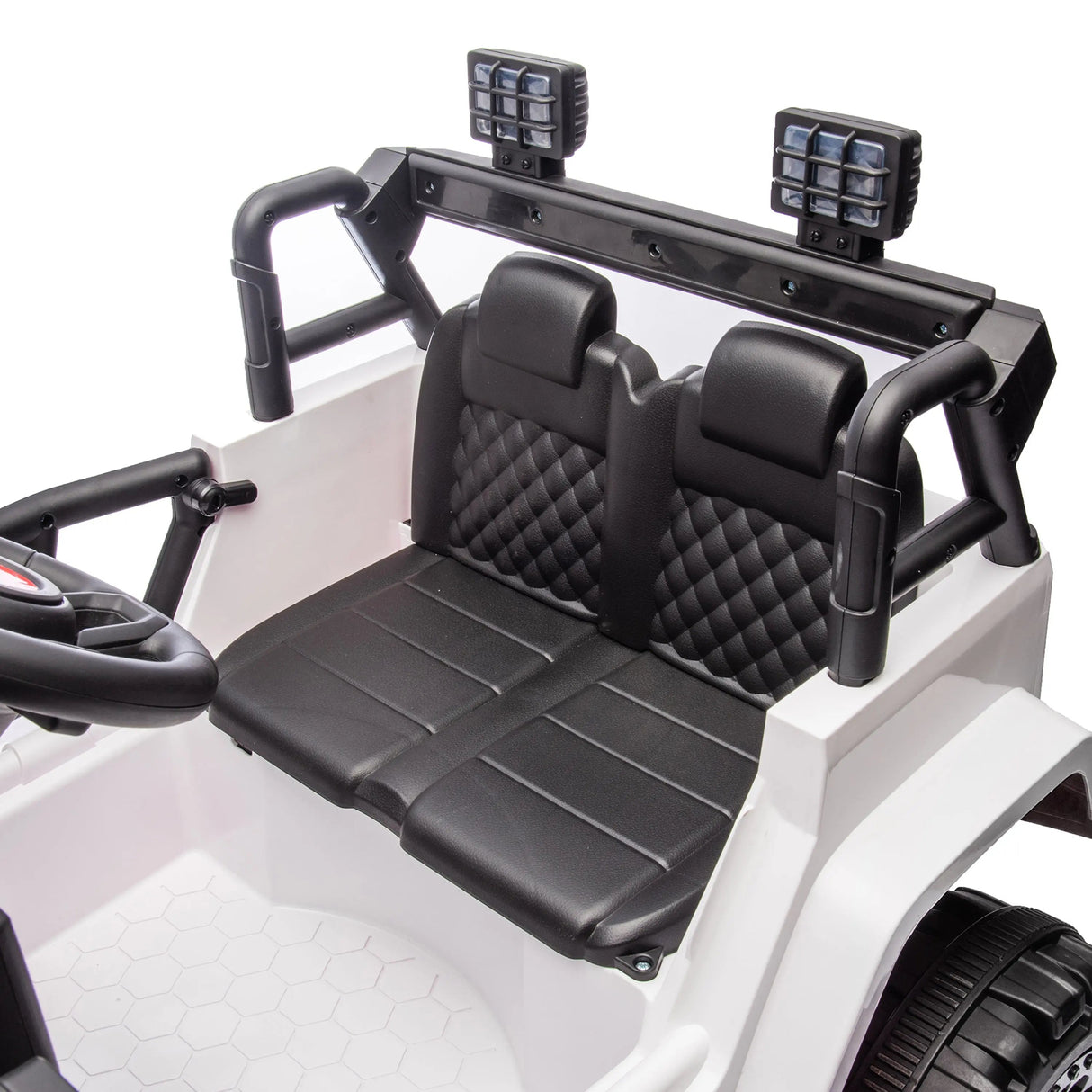 12V Kids Ranger 4X4 Ride-On Jeep-Style Truck with EVA Tires, LED Lights, Music, Remote