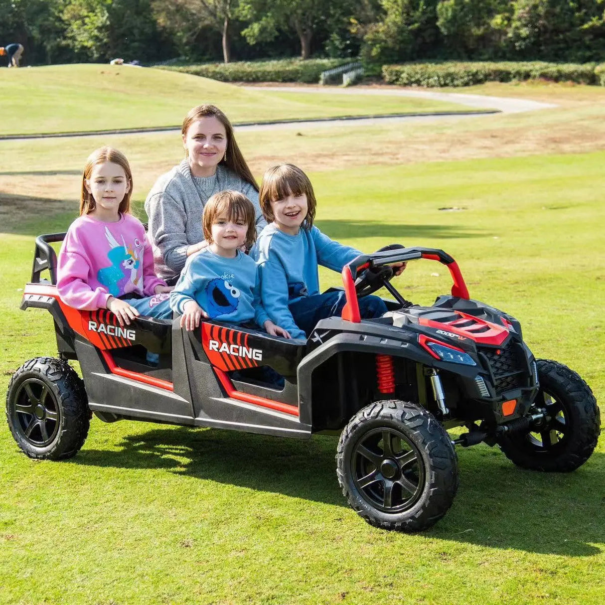 48V 14Ah Beast XL Dune Buggy UTV — World's Fastest 4-Seater Kids Ride-On with Tubeless Rubber Tires, 600W Brushless Motor, Precision Differential