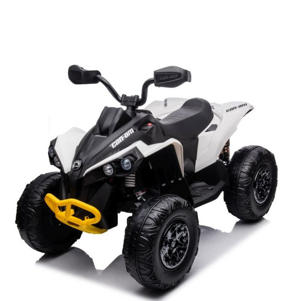 White 24V Premium Edition Can-Am Renegade 4WD Ride-On Quad ATV for Kids