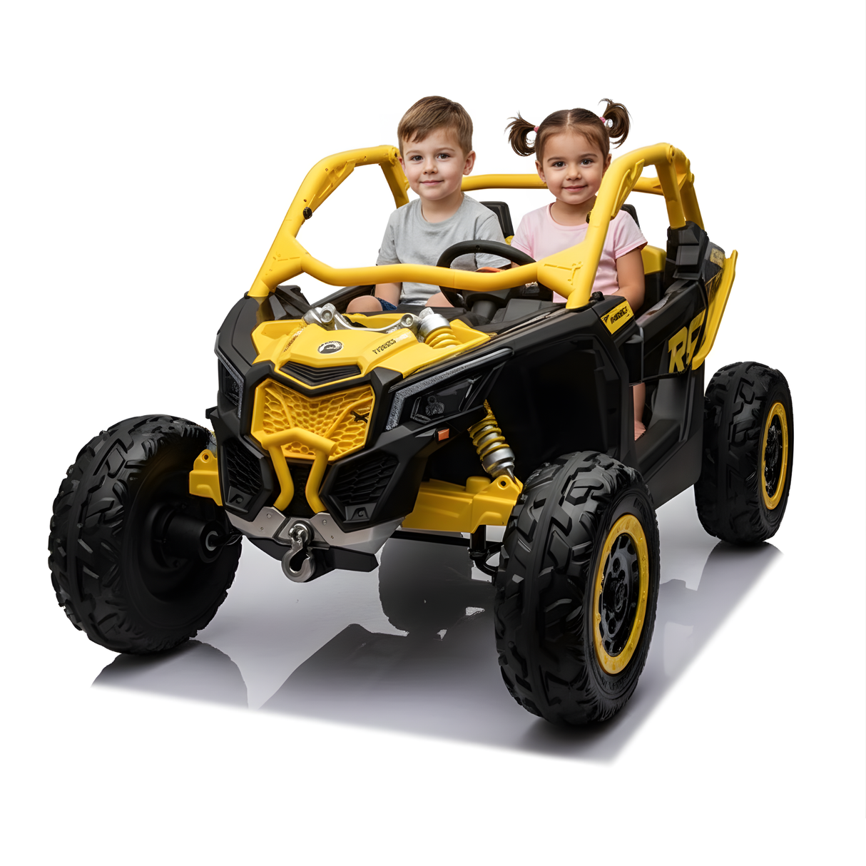 Yellow 2x24V/2WD Official Can-Am Maverick Ride on Buggy, LX Performance
