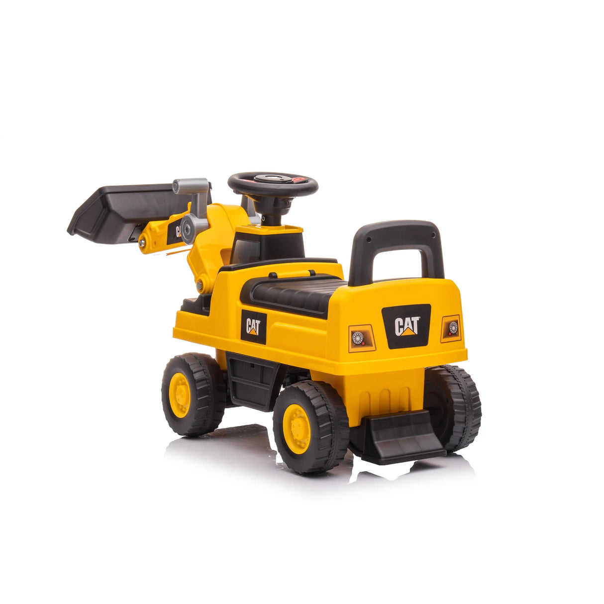 Toddlers Foot-to-Floor CAT Ride-On Excavator with Storage, Sound