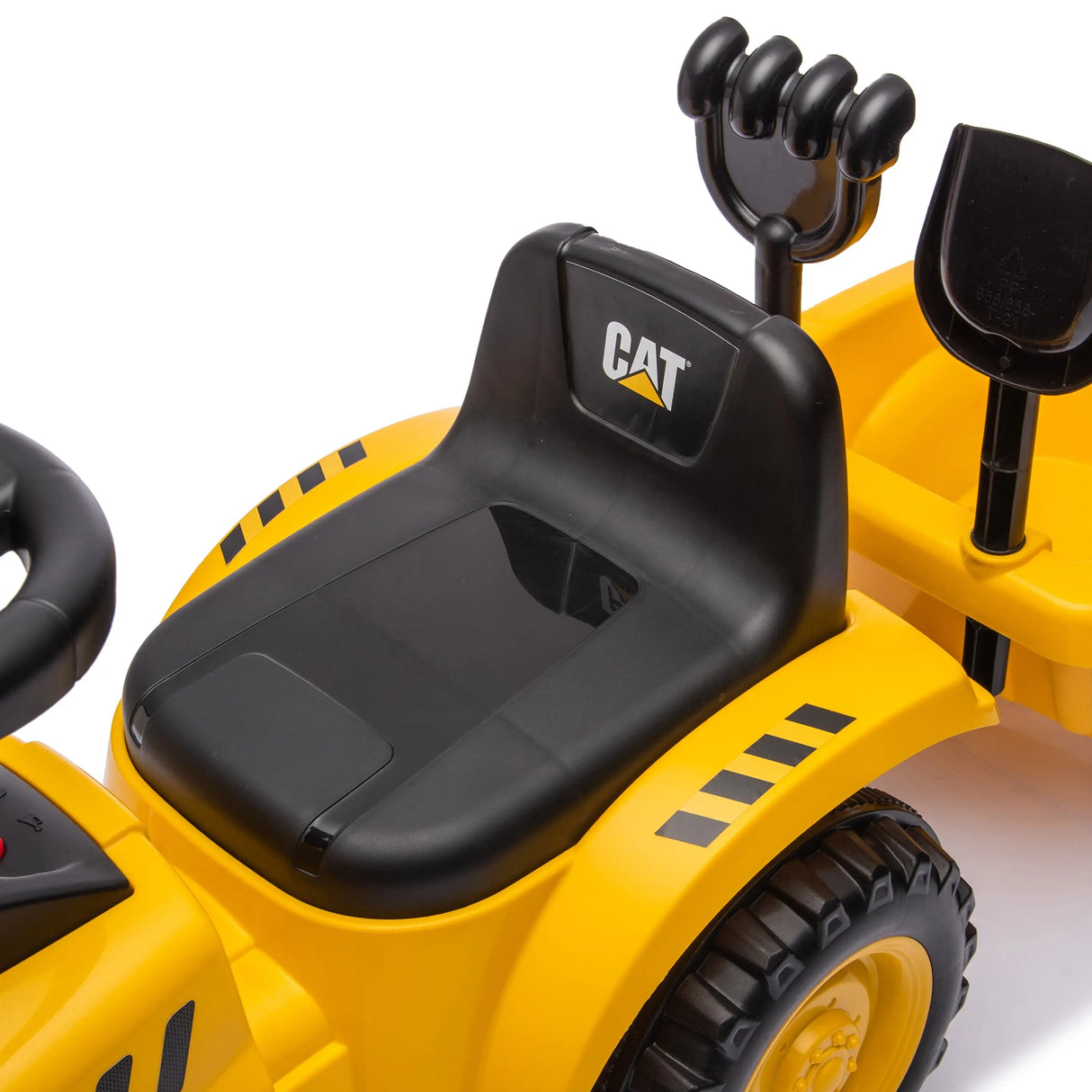 Toddlers CAT Holland Tractor Trailer Foot-to-Floor Ride-On with Detachable Trailer, Sound