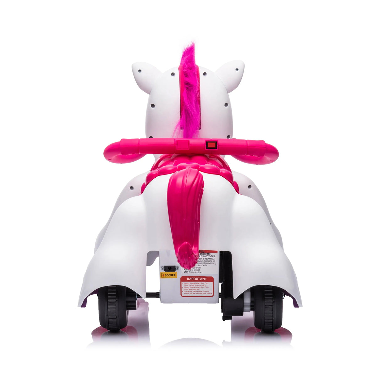 6V Toddlers Interactive 1-Seater Magical Unicorn Ride-On with Lights, Sound